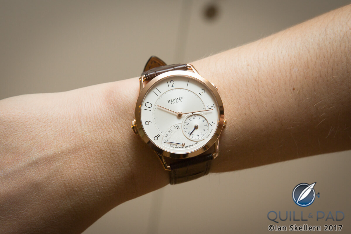 Hermès L’Heure Impatiente on the wrist
