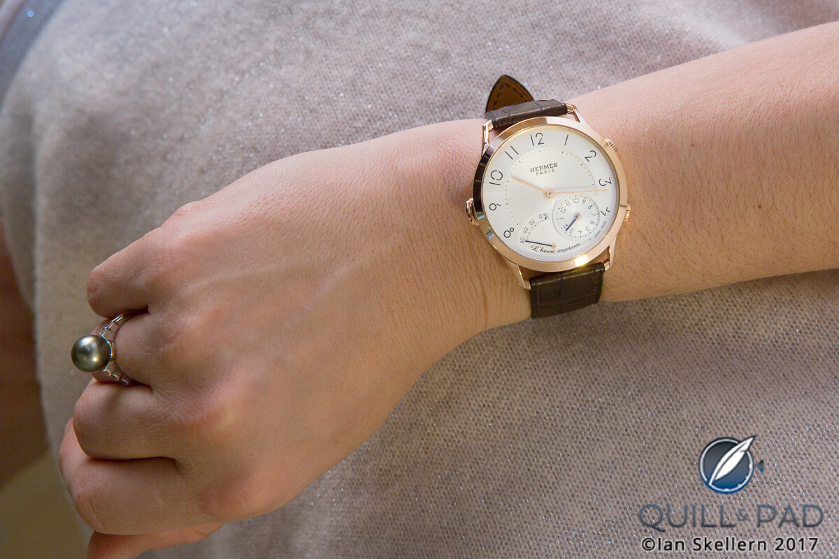 Hermès L’Heure Impatiente on the wrist