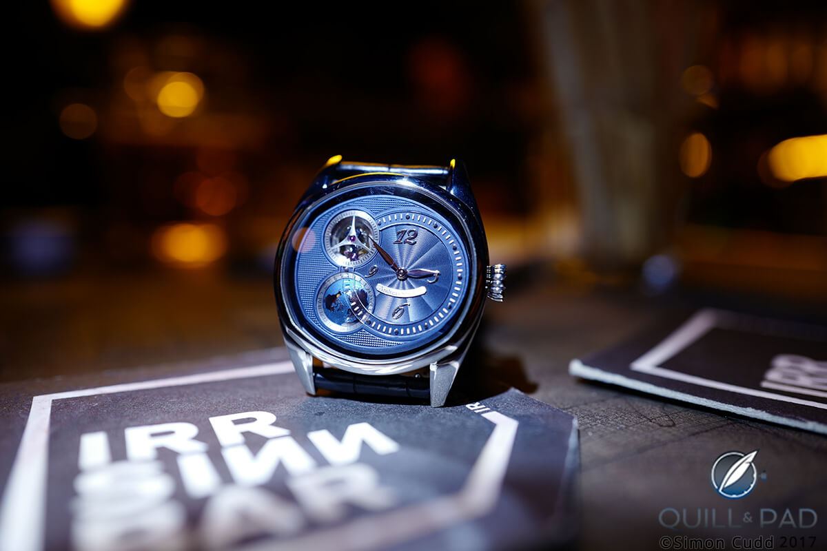 Andreas Strehler’s blue-dialed Sauterelle à Heure Mondiale