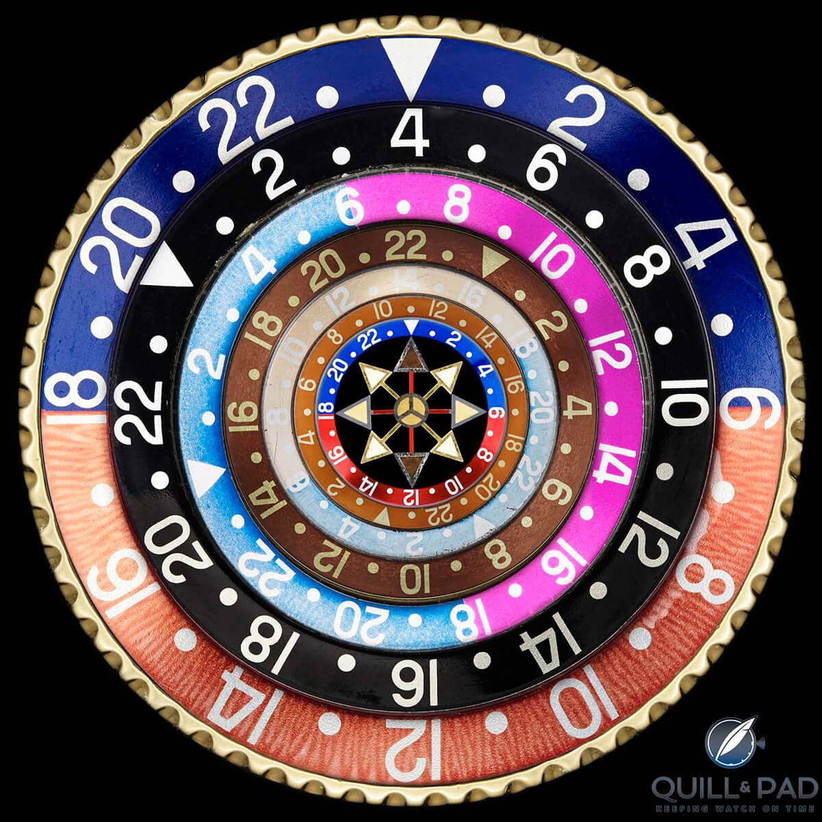 Atom Moore’s Rolex bezel Mashup photo from the NAWCC exhibition ‘Watch Portraits’