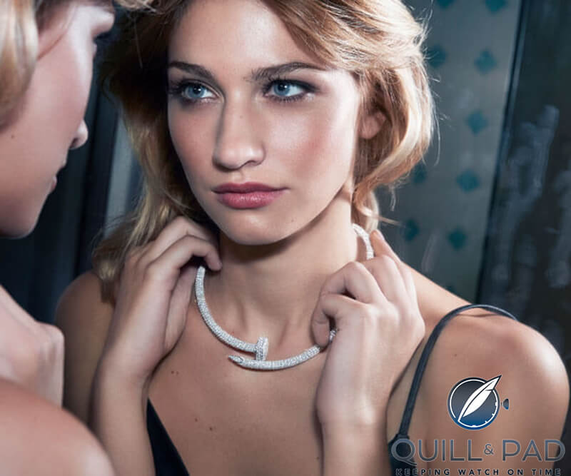 Cartier Juste un Clou Torque set with pavé diamonds