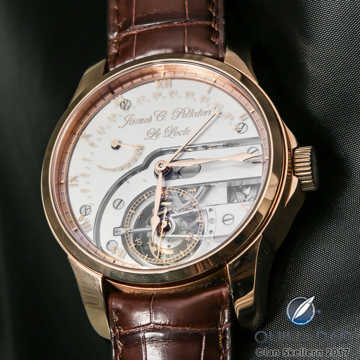 James Pellaton Chronometre Royal Marine tourbillon in red gold with sapphire dial
