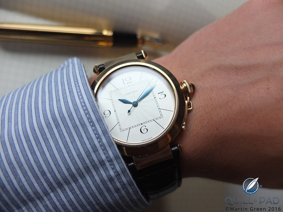 Pasha de Cartier 42 on the wrist