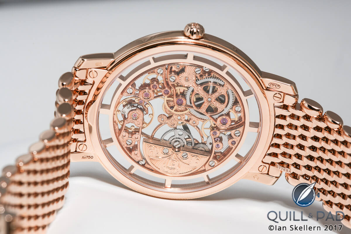 View from the back of the Patek Philippe Calatrava Squelette Reference 5180/1R-001