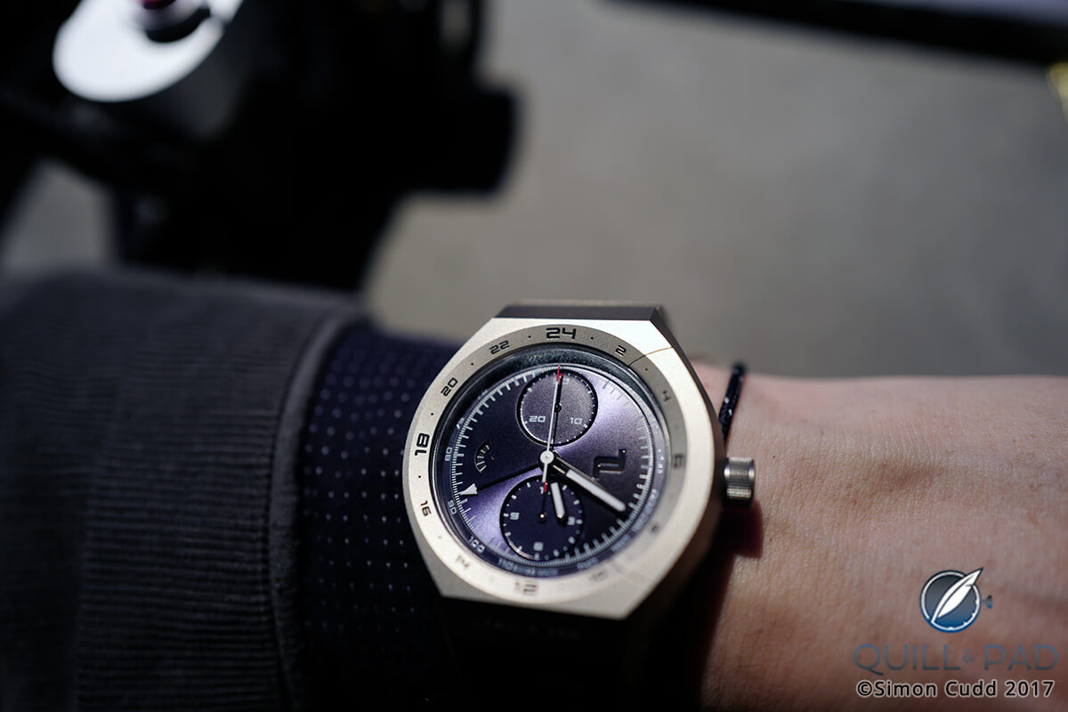 Porsche Design Monobloc Actuator GMT-Chronotimer All Titanium wristshot