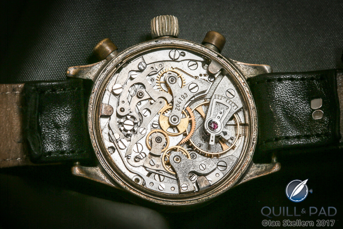 Urofa Caliber 59 in a 1940s Tutima pilot's flyback chronograph