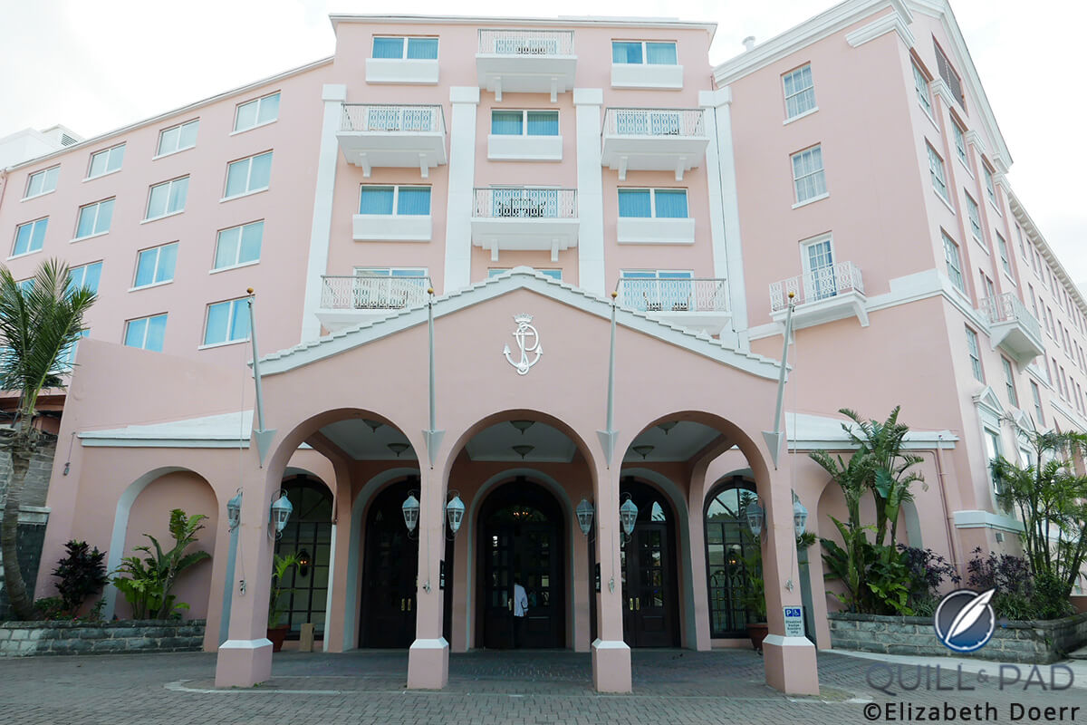 The entrance to the Hamilton Princess & Beach Club in Bermuda, which opened in 1885