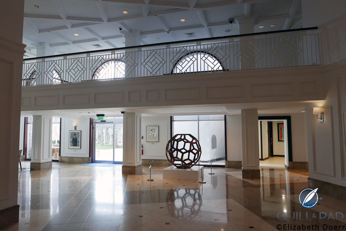 ‘Untitled (Divina Proportione)’ by Ai Weiwei stands tall in the spacious lobby of the Hamilton Princess & Beach Club in Bermuda