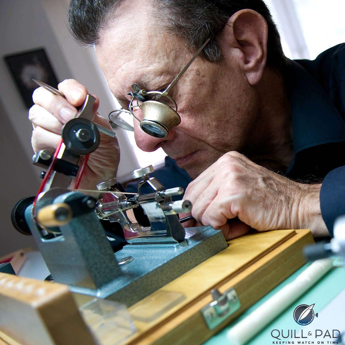 Dominique Loiseau working in his atelier