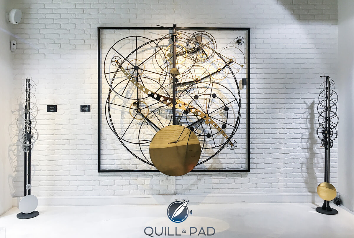 Florian Schlumpf Wall Machine at the MB&F MAD Gallery in Geneva
