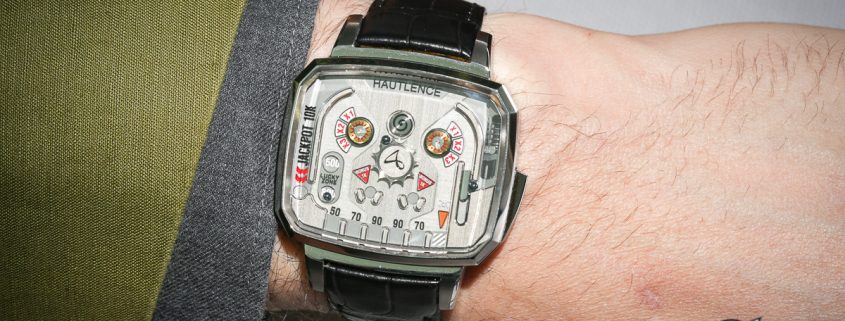 Hautlence Pinball on the wrist