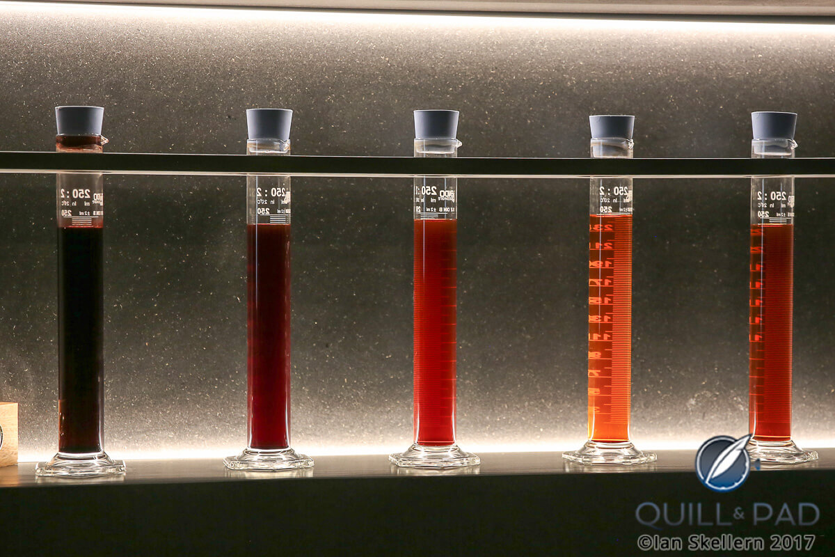 Tawny Ports left to right: 20-year-old red, 30-year-old red, 40-year-old red, 30-year-old white