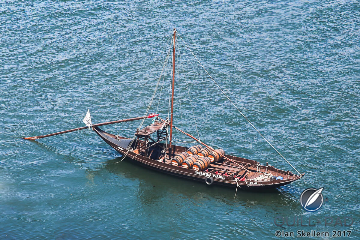 Rabelo boat which was once use for shipping Port from where it was grown and made upriver in the Alto Douro to Porto