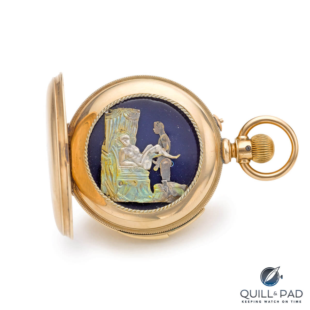 This unsigned erotic pocket watch in the June 2017 Sotheby’s auction reached a price of $2,750