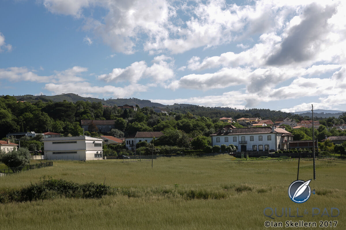 A view to the Eleuterio workshop (white building on the left) in Travassos, Portugal