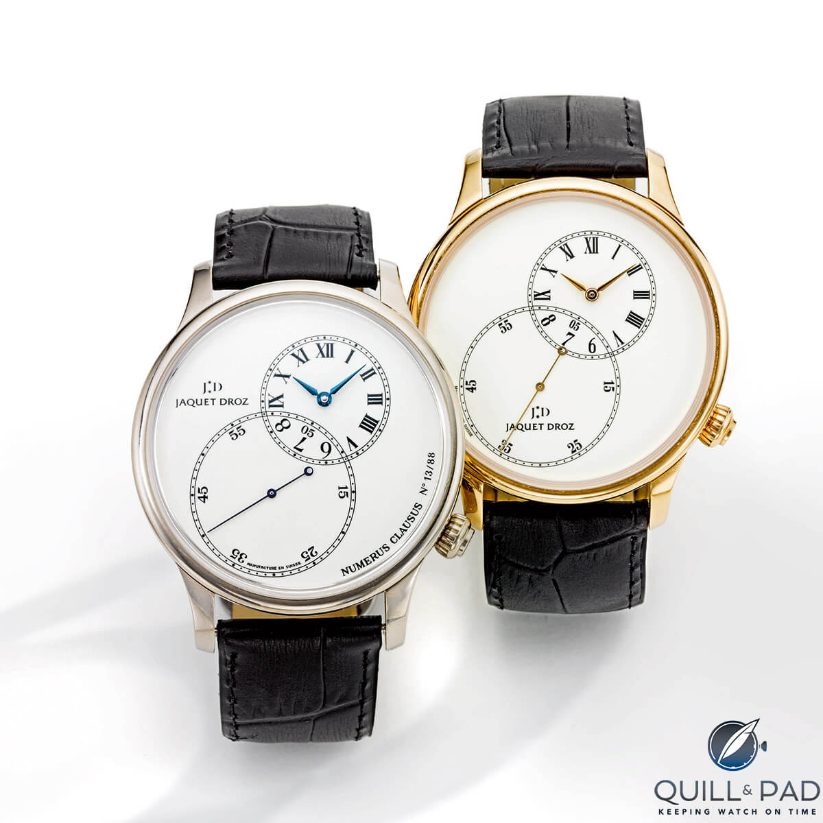 Pair of Jaquet Droz Grande Seconde Décentrée lots in the June 2017 Sotheby’s auction