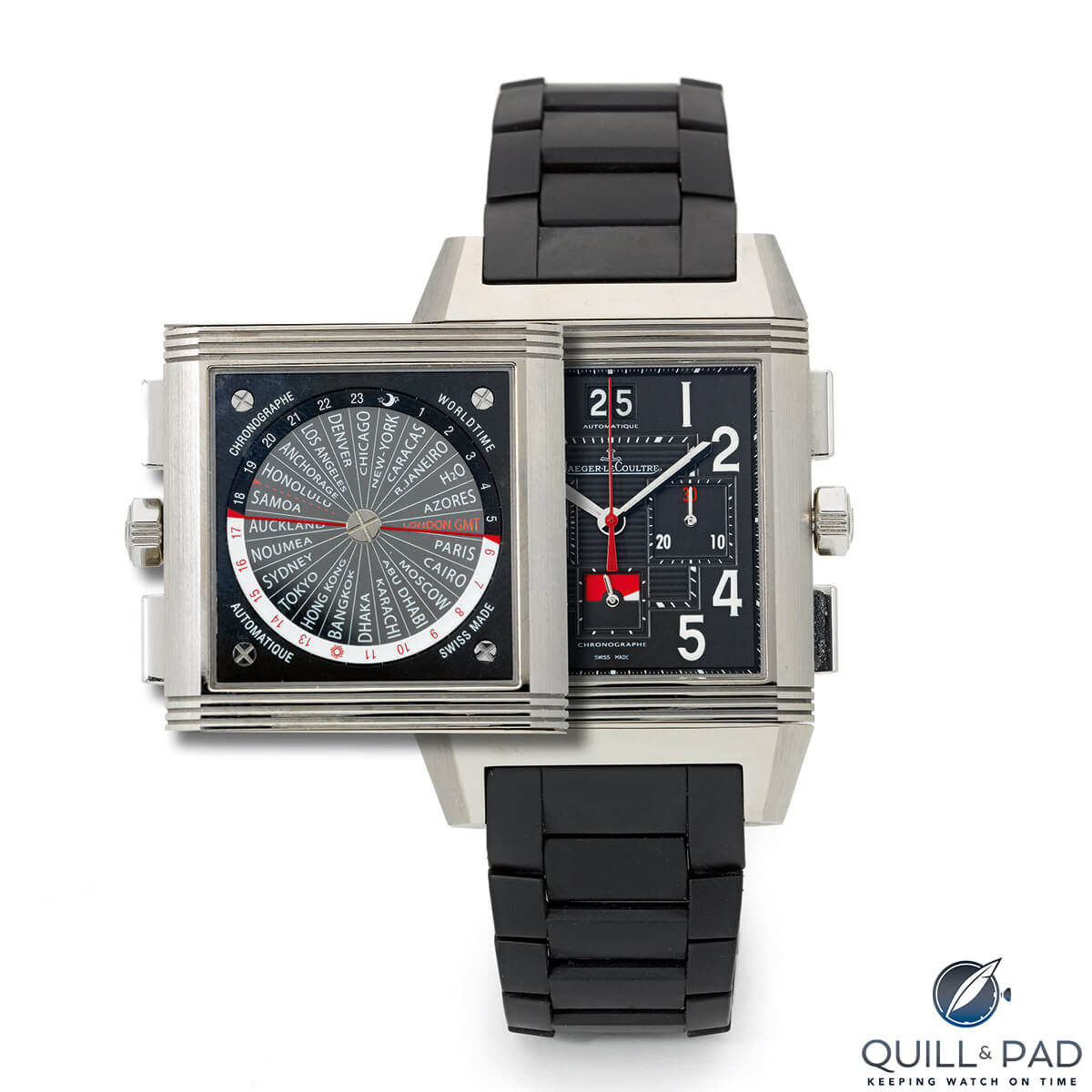 Stainless steel Jaeger-LeCoultre Reverso Squadra in the June 2017 Sotheby’s auction