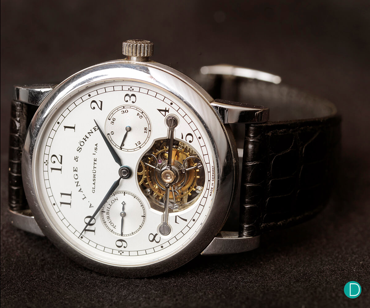 Rare A. Lange & Söhne Tourbillon Pour Le Mérite in stainless steel