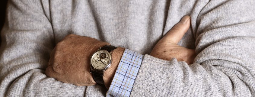 Rare A. Lange & Söhne Tourbillon Pour Le Mérite in stainless steel on the wrist