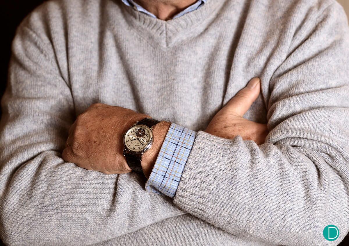 Rare A. Lange & Söhne Tourbillon Pour Le Mérite in stainless steel on the wrist
