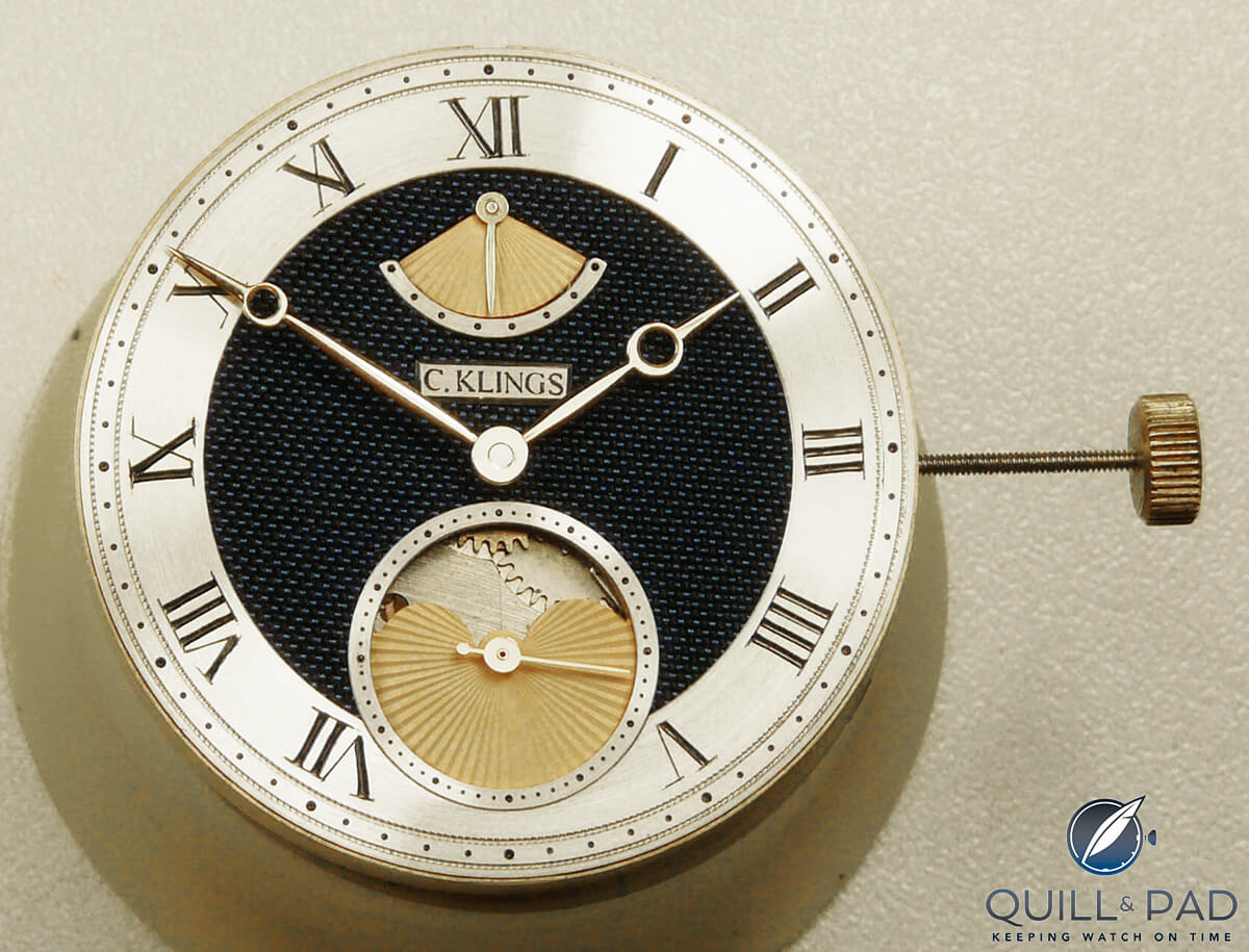 Unfinished dial of the Christian Klings Moon Phase