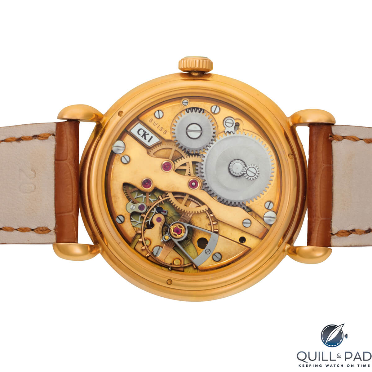 View through the display back of the Christian Klings Moon Phase