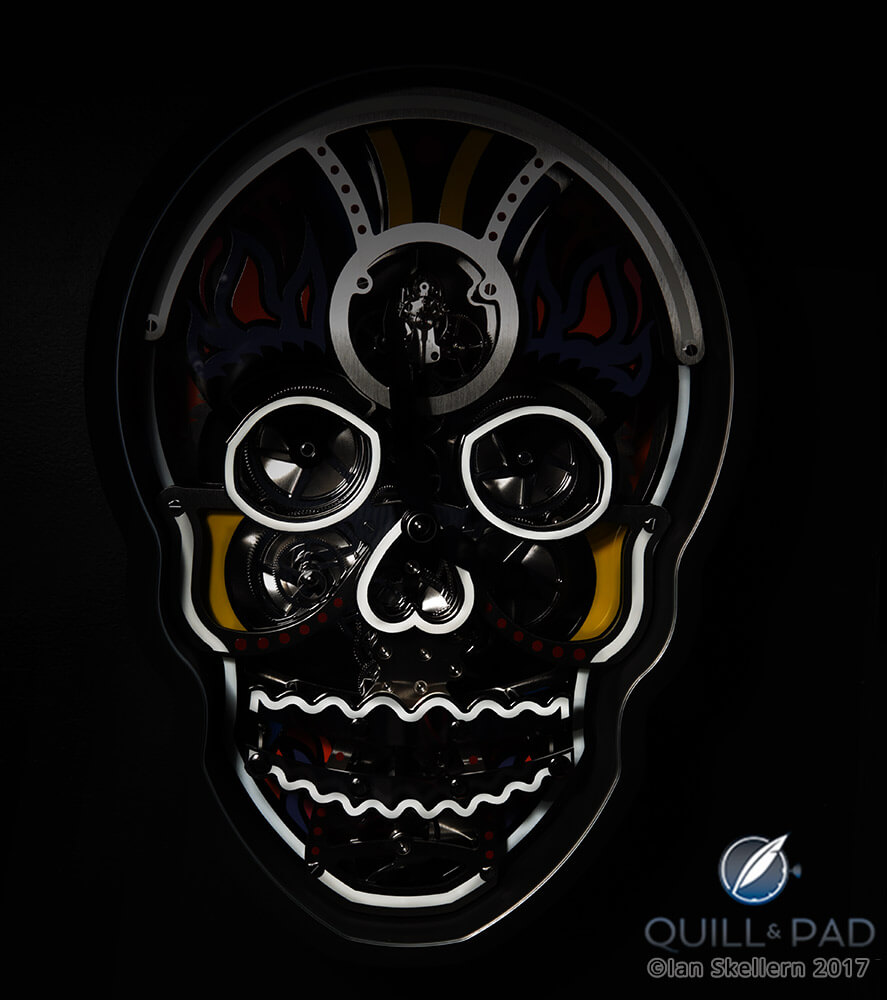 Even in the dark, Fiona Krüger's Vanitas lets you know it's hungry (needs winding) thanks to its lume