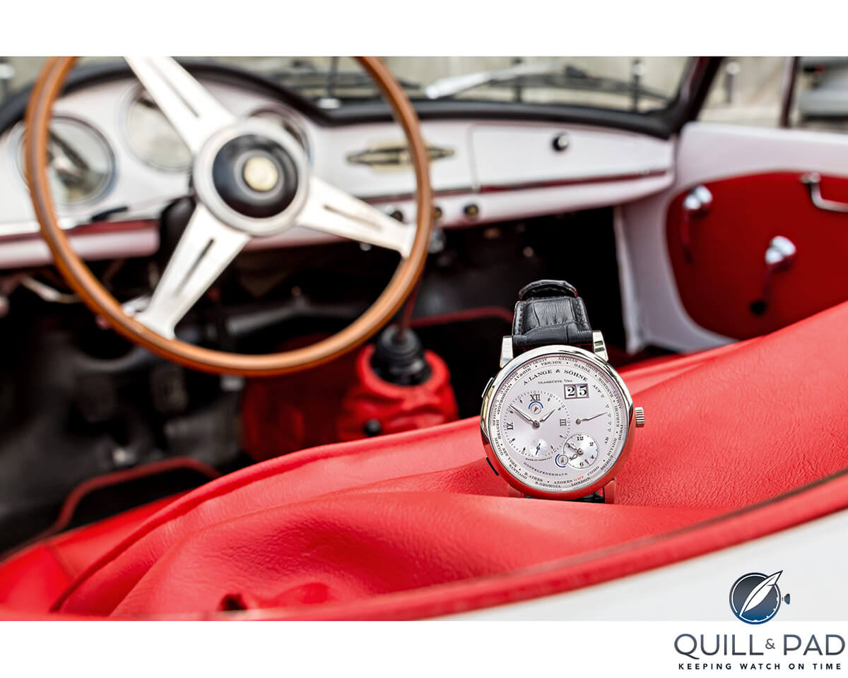 Unique Lange 1 Timezone presented to Corrado Lopresto, winner of the 2017 Concorso d’Eleganza at the Villa d’Este Concorso d’Eleganza on Lake Como, Italy