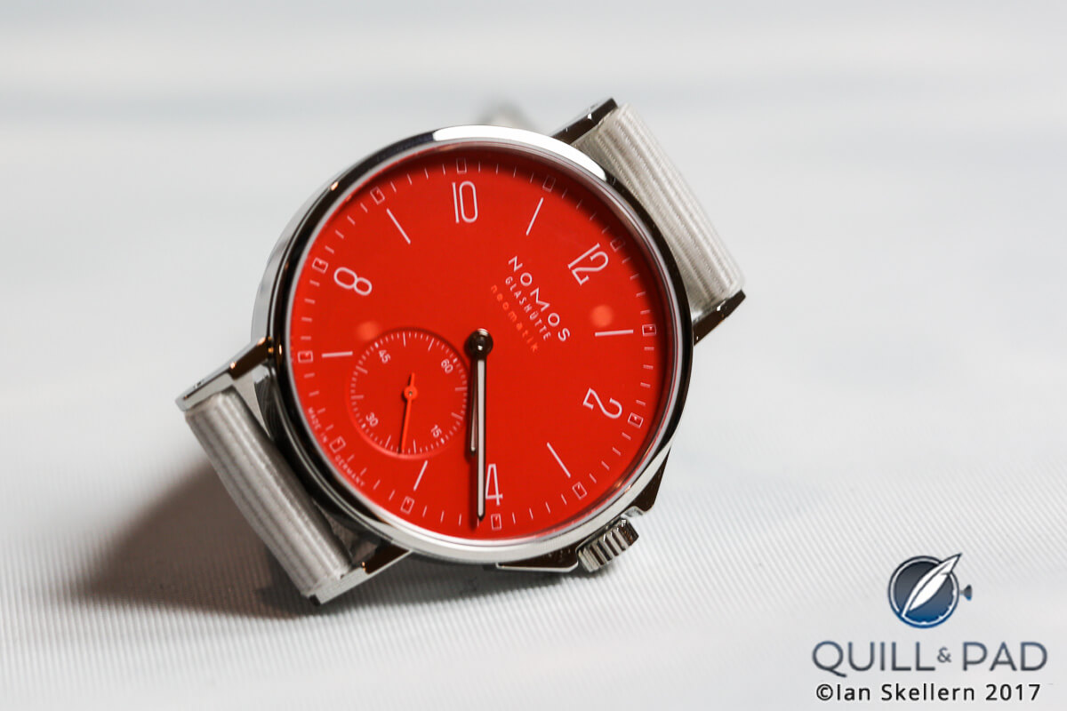 Nomos Glashutte Ahoi neomatik signalrot