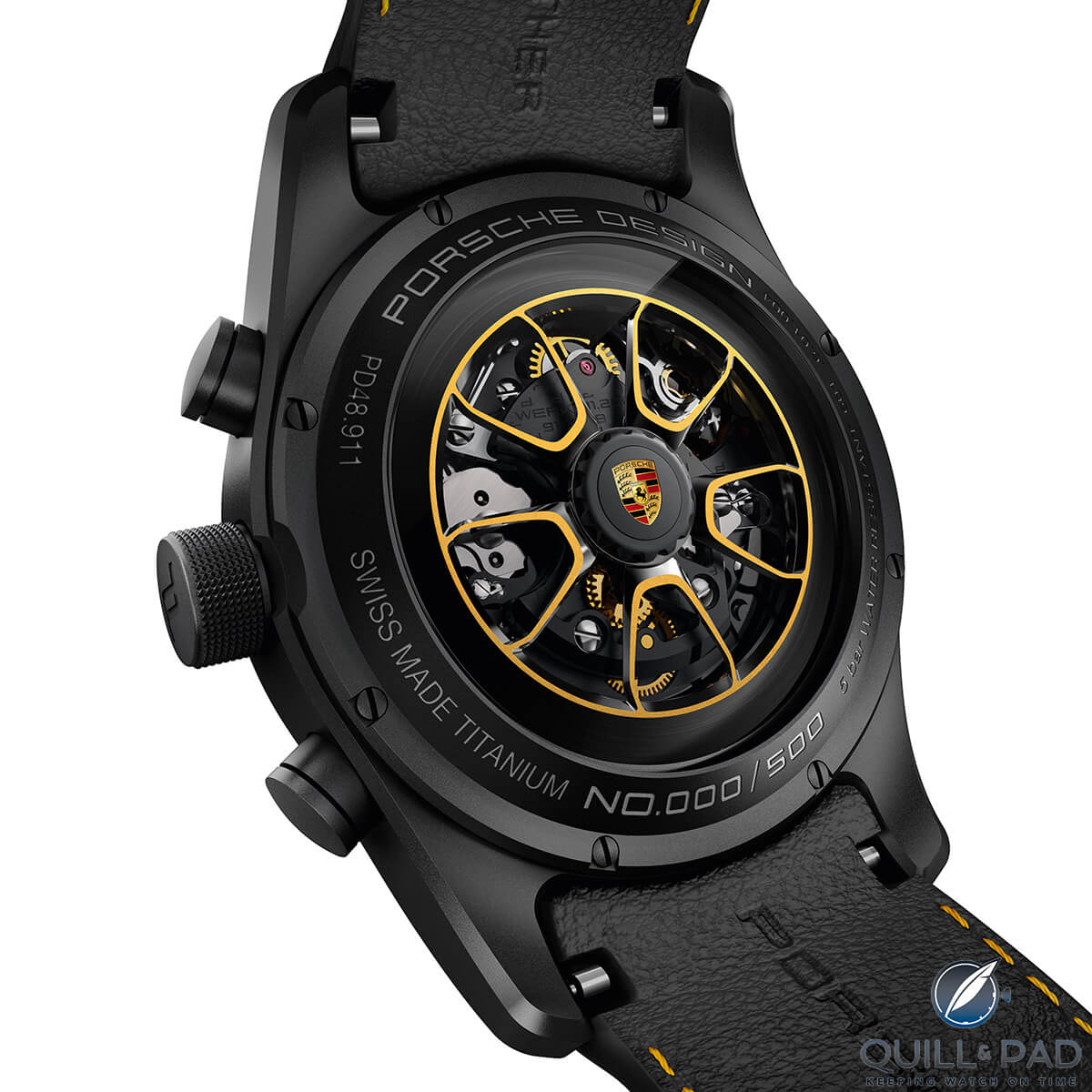Rotor of the Porsche Design Chronograph 911 Turbo S Exclusive Series matching the car's wheels