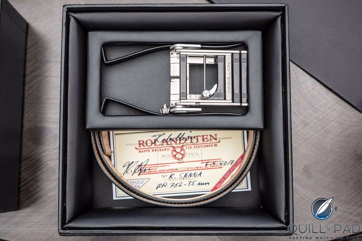 Rebellion Racing driver Bruno Senna's personal Roland Iten for Rebellion RR782 Flyback Pilot belt buckle