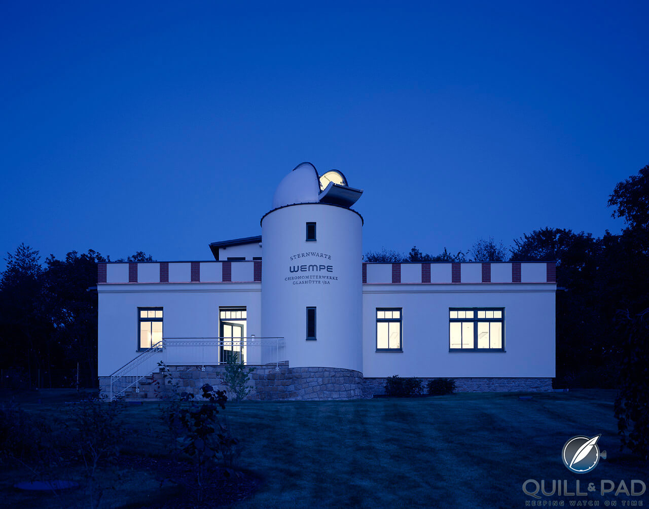 The impressive Wempe building over Glashütte, which also houses the first German testing center for chronometers