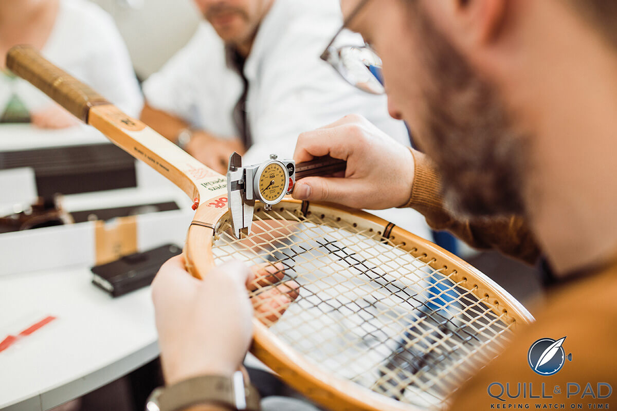 Measuring string from Navratilova's Bancroft racquet for the Avantist Legend Series Martina Navratilova 1987