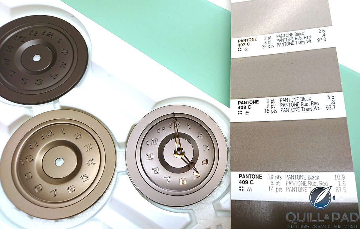 Slowly narrowing the choice of dial color for WMMT's custom De Bethune DB28 Maxichrono
