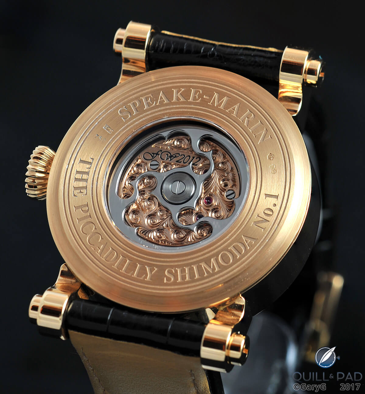 Winding system of the modified ETA Caliber 2824 in the Speake-Marin Shimoda No. 1