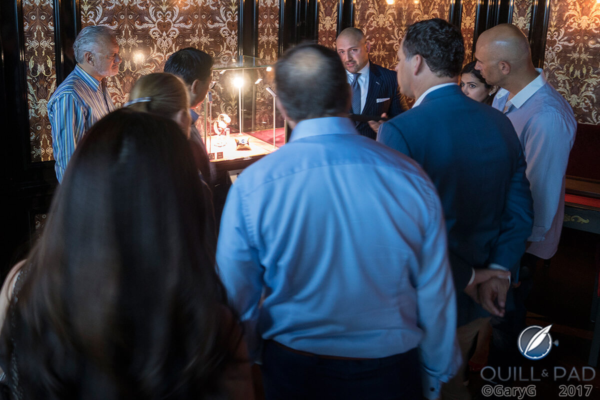 For your viewing pleasure: a tour guide presents the Patek Philippe New York Grand Exhibition special edition watches