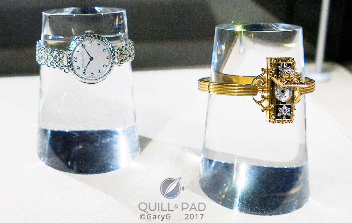 Ladies firsts: from left, the first Patek Philippe repeating wristwatch (1916) and first-ever Patek Philippe watch designed for the wrist (1868)