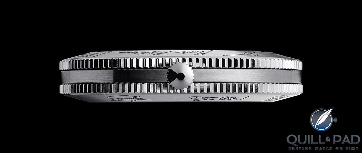 Coin edge style caseband on the WOSTEP School Watch for Only Watch 2017
