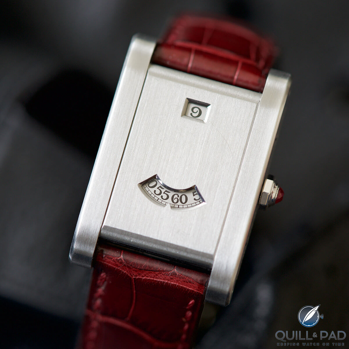 Cartier Tank à Guichets in platinum
