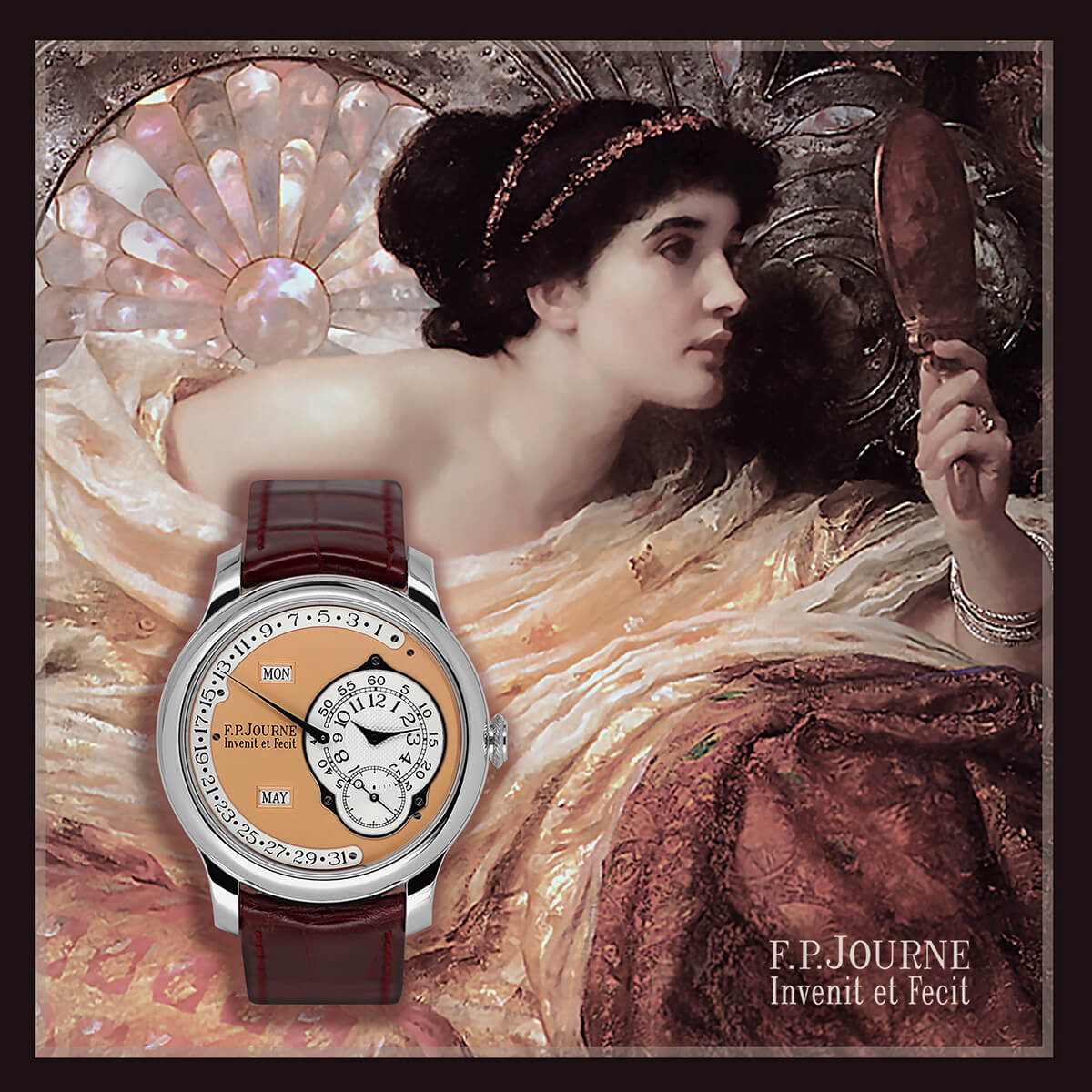 F.P. Journe Octa Calendrier over The Mirror by Frank Dicksee (image courtesy @thehealer74)