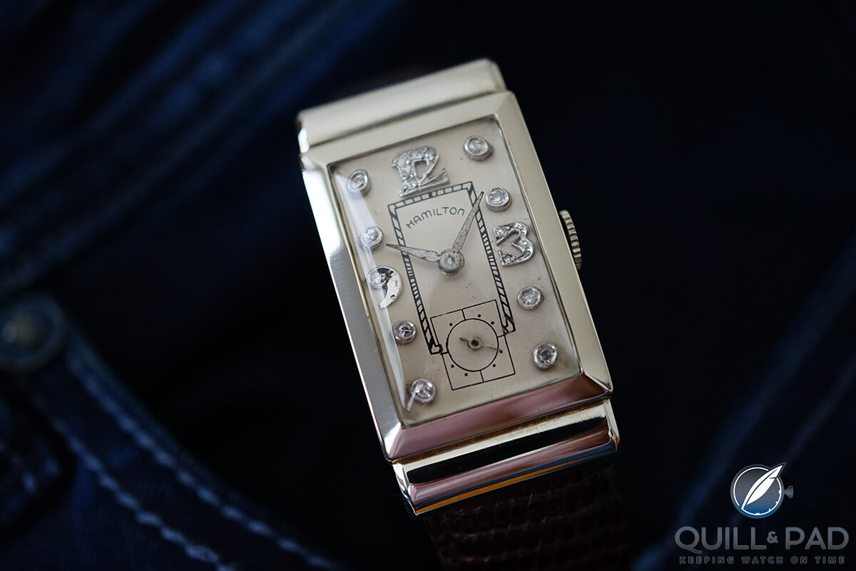 Diamond-set vintage Hamilton