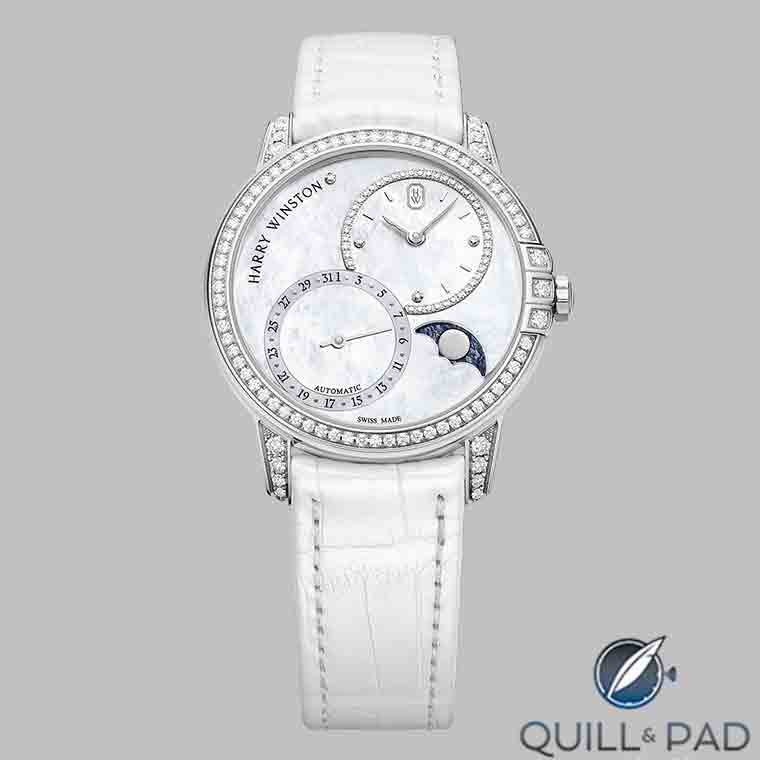 Harry Winston Midnight-Date Moonphase white gold diamond-set