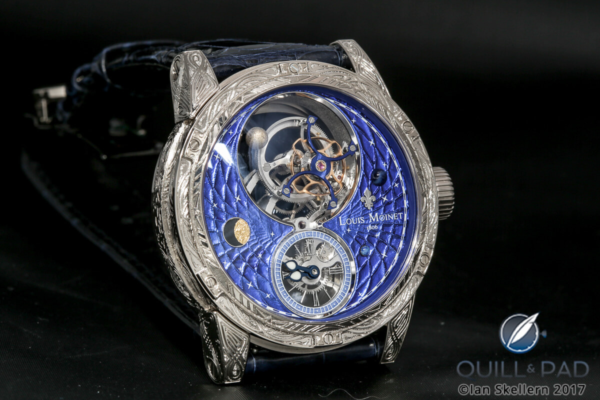 Engraved Louis Moinet Space Mystery in white gold