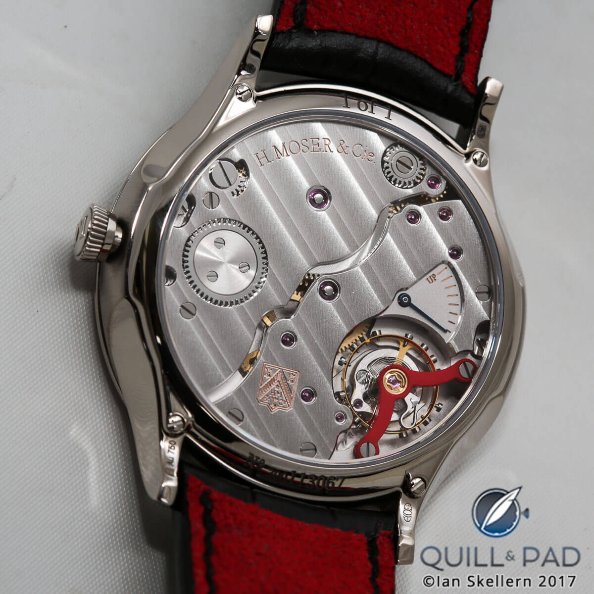 View through the display back of the H. Moser & Cie. Venturer Concept Only Watch