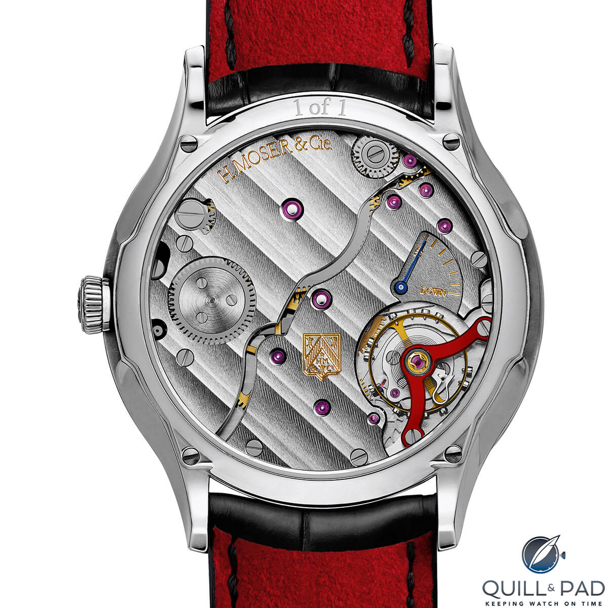 H. Moser & Cie. Venturer for Concept Only Watch movement with the power reserve indicator visible just above the regulator