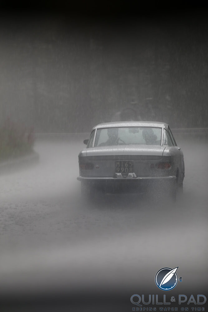 The weather closes in with rain and hail at the 2017 Passione Engadina