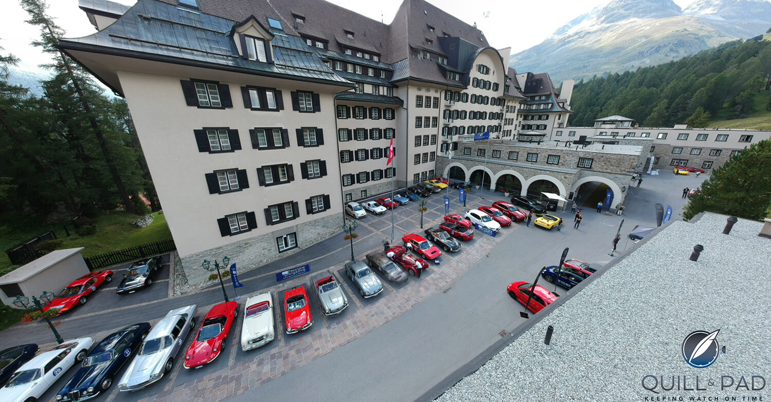 Cars ready at Suvretta House for the 2017 Passione Engadina