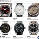 Pre-selected Petite Aiguille watches for the 2017 GPHG above clockwise from top left: Bulgari Octo Roma, Habring2 Erwin, Hermès Arceau TGM Manufacture, Louis Vuitton Tambour Moon GMT Black, Seiko First Diver’s Recreation Limited Edition, and Tudor Black Bay Chrono