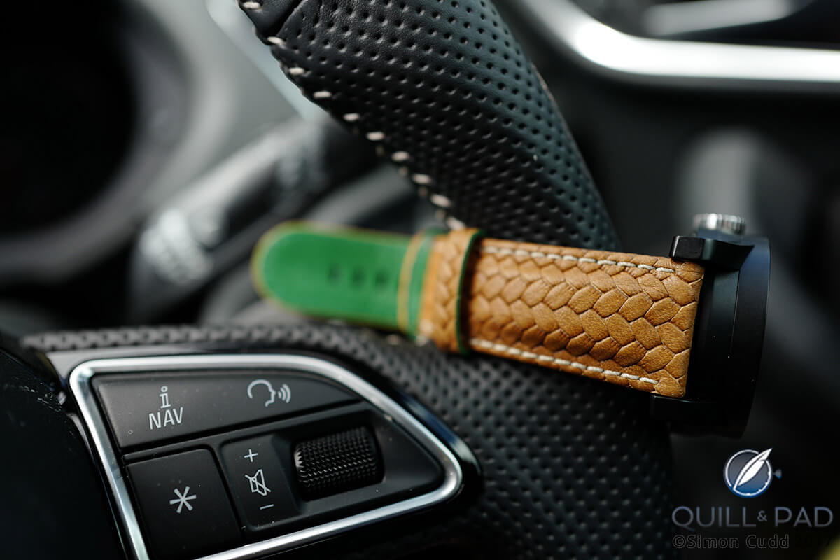 Schofield + Cudd leather weave strap