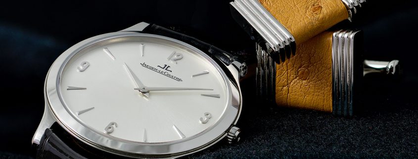 Thin and robust: Jaeger-LeCoultre Master Ultra Thin with Reverso cufflinks